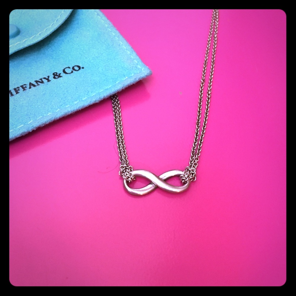 Tiffany & Co Silver 16 inch double chain necklace